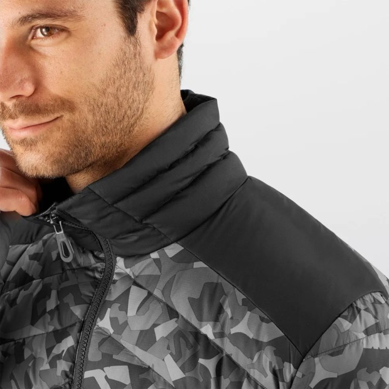 Salomon Essential Xwarm Down Men's Insulated Jackets Camo | CA 40M83